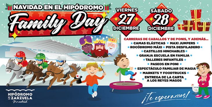 Family Day de Navidad en el Hipódromo de la Zarzuela: 27 y 28 de diciembre de 2024