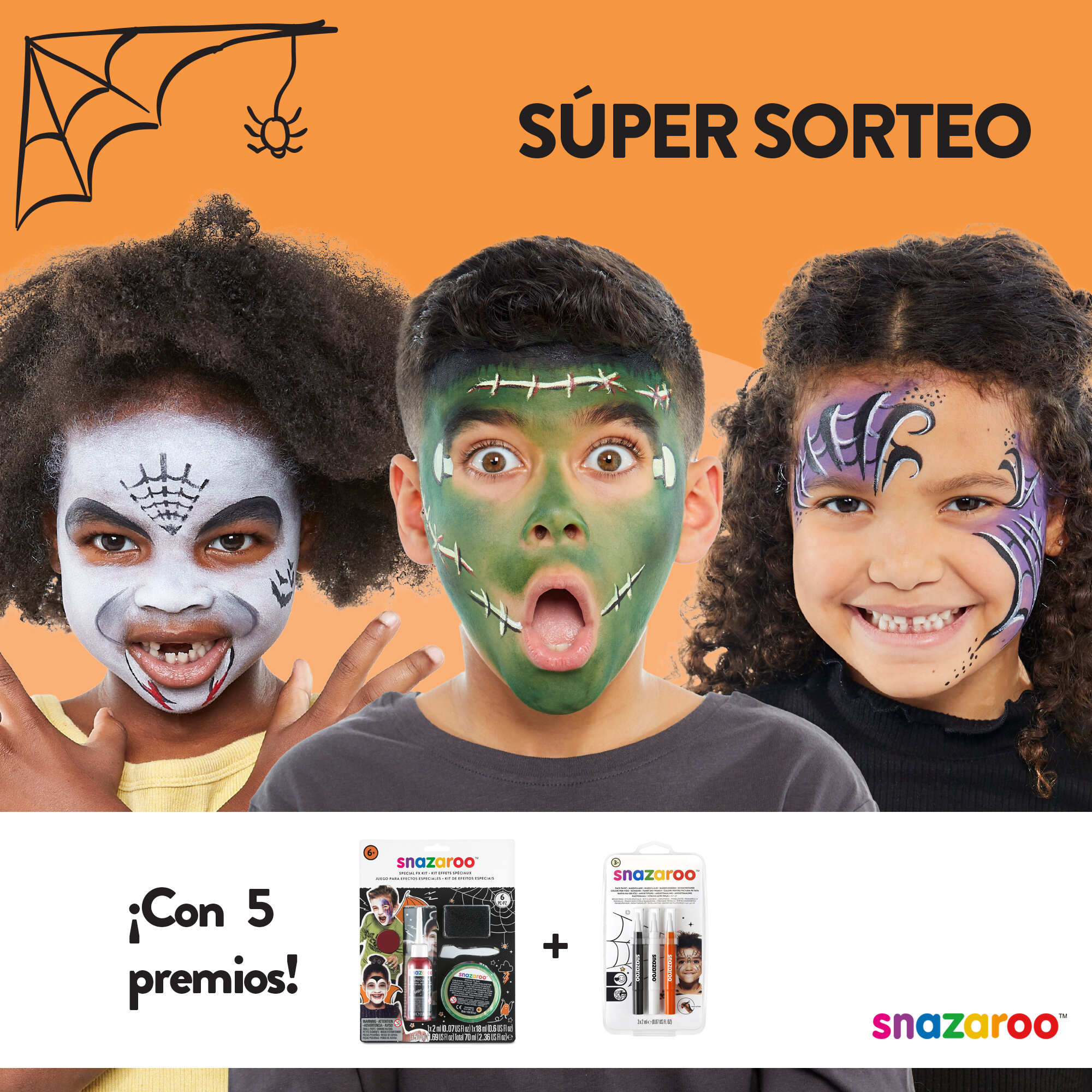 Calavera | Looks Halloweeen Niños - Snazaroo