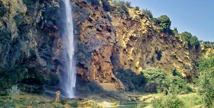 Vista de la cascada del Salto de la Novia en Castellón