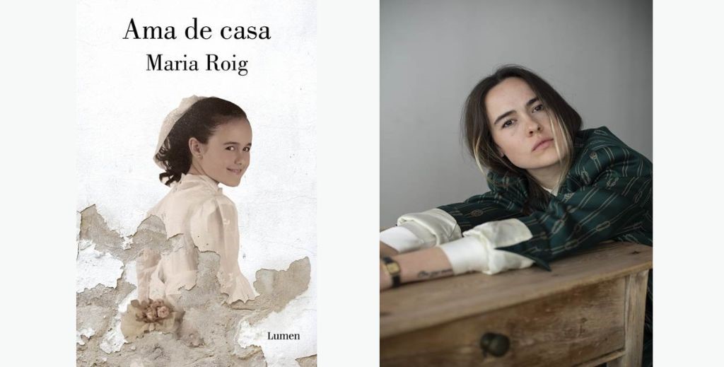 Portada de la novela Ama de Casa y retrato de Maria Roig - Mamá TIene un Plan.