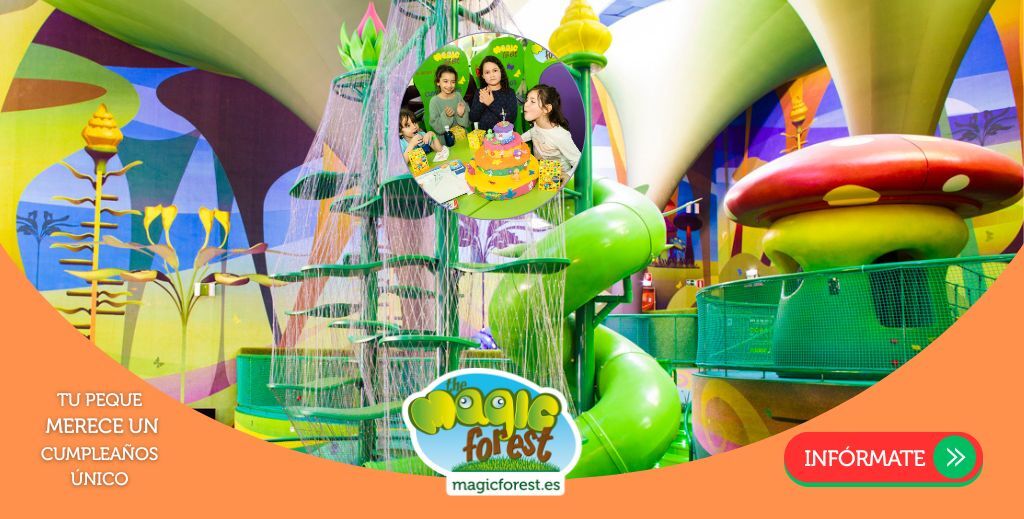 Celebración de cumpleaños en The Magic Forest para niños y niñas de 4 a 12 años cumplidos.