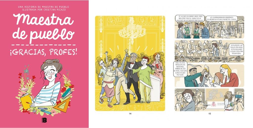Portada y páginas interiores de Maestra de Pueblo: ¡Gracias Profes! - Mamá Tiene un Plan.