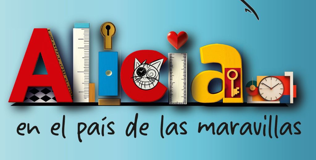 Detalle del cartel de Alicia en el País de las Maravillas de la compañía La Bicicleta en el Teatro Sanpol.