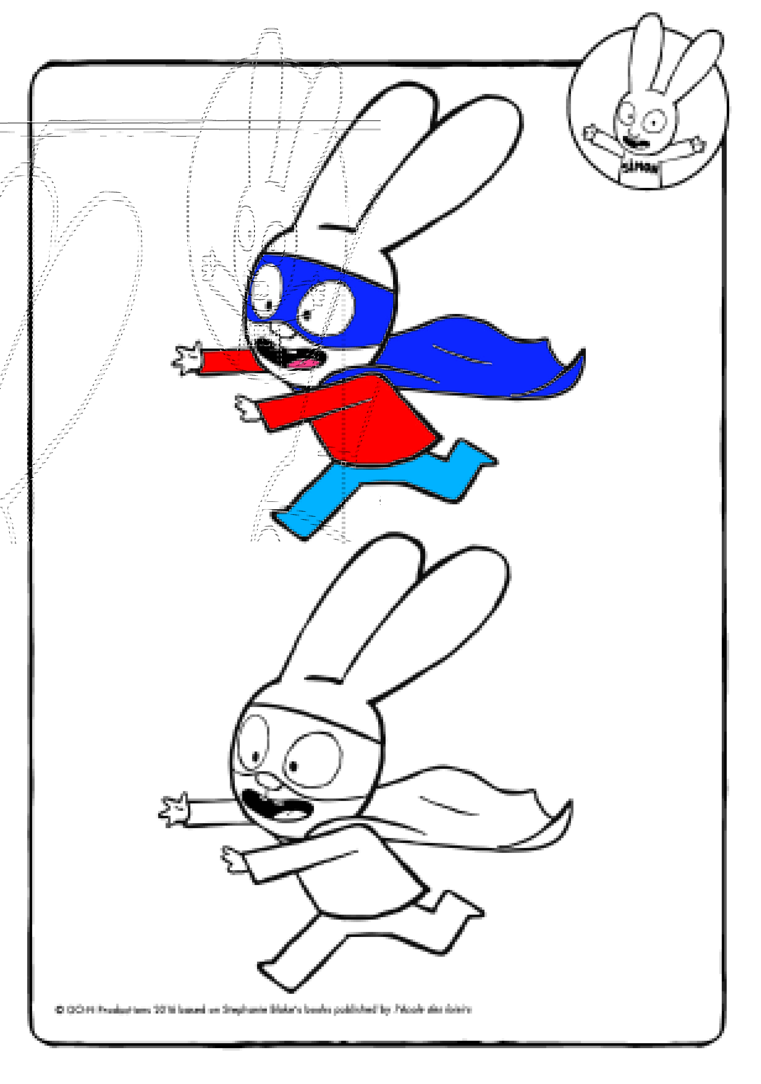 Simon5 Colouring SIMON SUPPERRABIT RUN