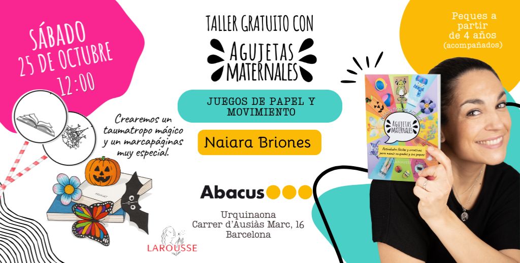 Taller Agujetas Maternales gratuito en Barcelona con Naiara Briones - Mamá tiene un Plan.