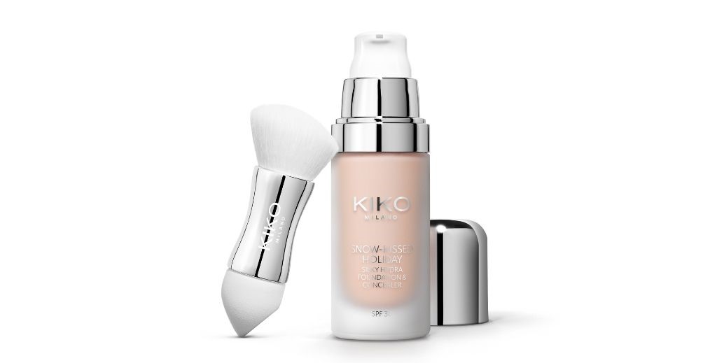 Kiko Milano maquillaje Navidad, Snow-Kissed Holiday Silky Hydra Foundation & Concealer SPF30.
