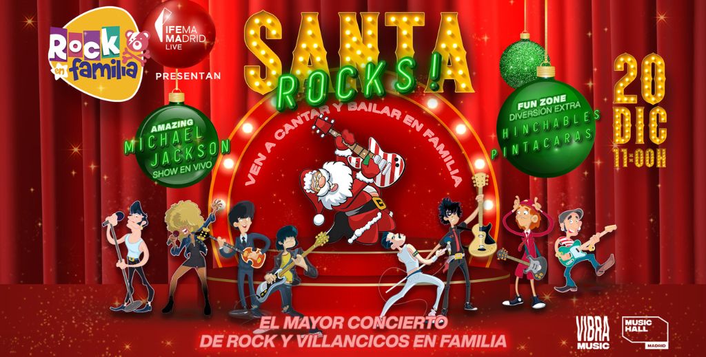 Santa Rocks, villancicos y rock con Rock en Familia - Mamá tiene un Plan.