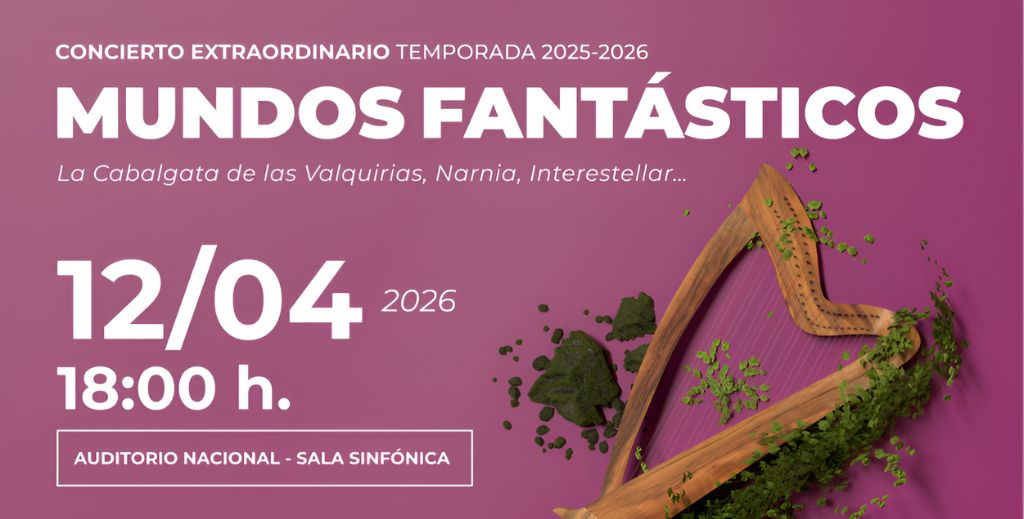 Cartel de Mundos Fantásticos de la Orquesta EOS - Grupo Talía