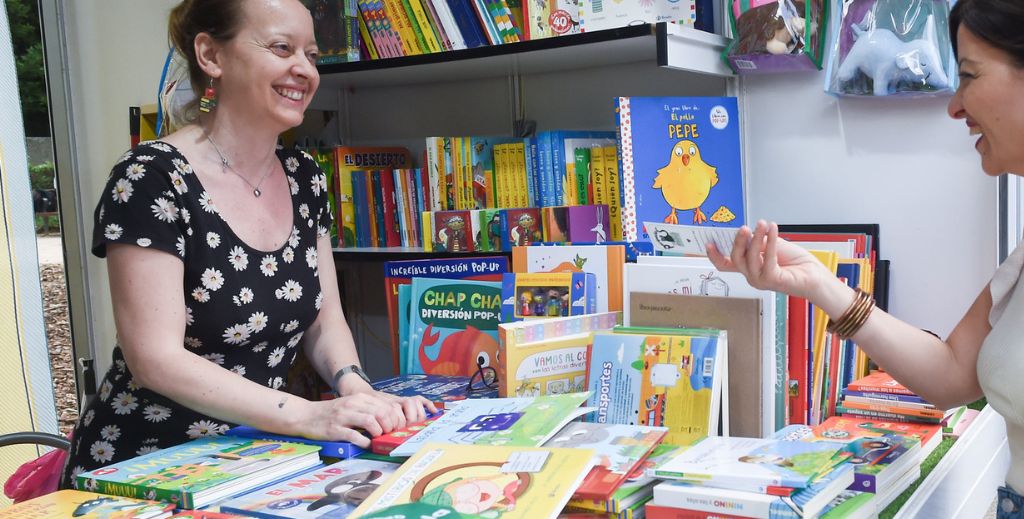 Una de las casetas infantiles de la Feria del Libro de Madrid