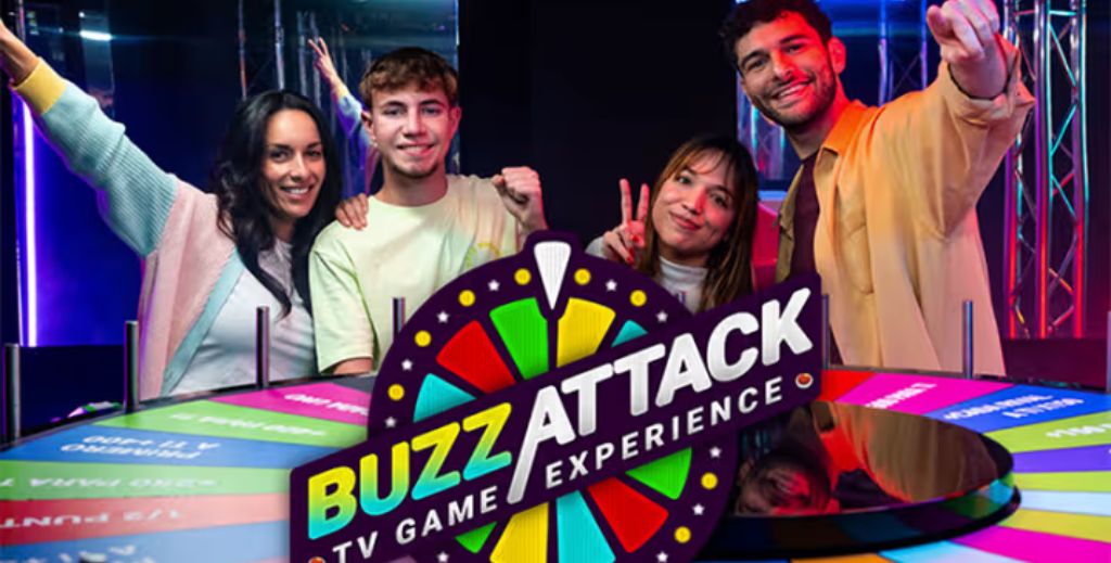 BuzzAttack: La Experiencia de TV en Vivo es un juego interactivo para vivir la experiencia de estar en un programa de televisión.