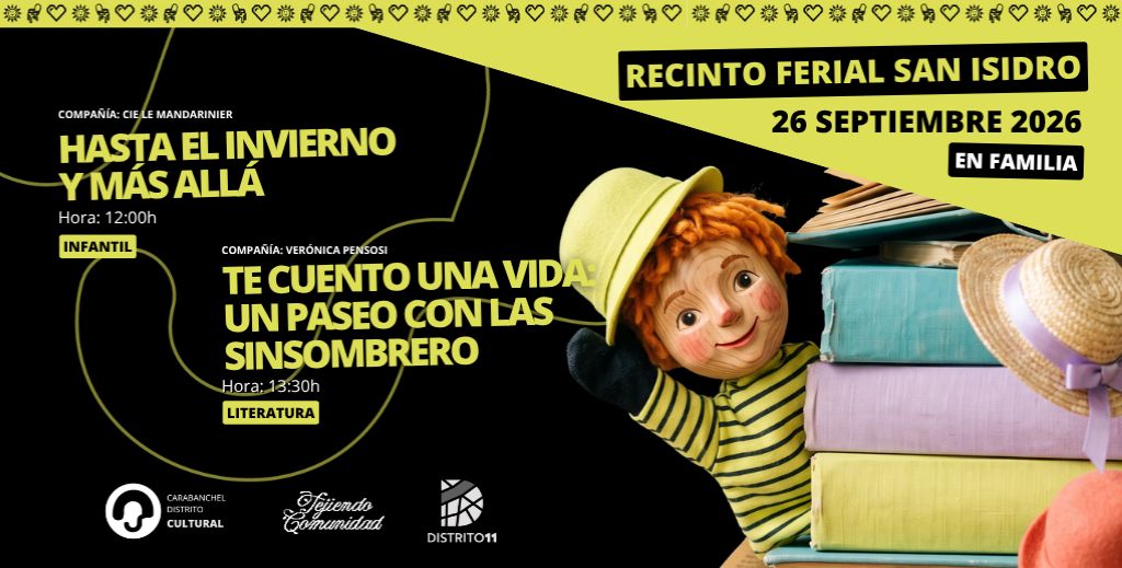 Cartel del evento familiar dentro de la programación Plazas con Alma para el 26 de septiembre de 2026.