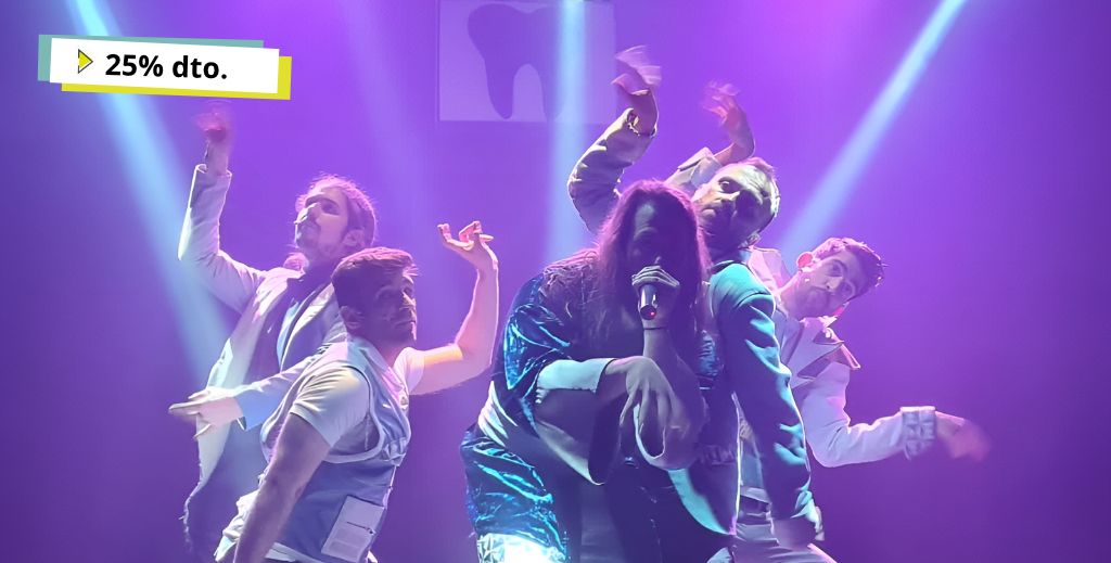 'Con la boca abierta', un show musical de Dimensión Vocal y 5 poderosas razones para triunfar 5 Imagen de escena de Dimensión vocal en el espectáculo Con la boca abierta - 25% de descuento.